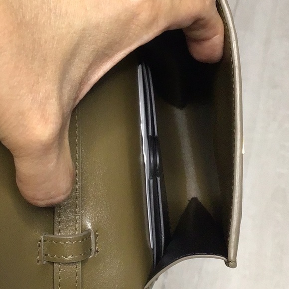 🆕 BALMAIN Reposhed 1945 Jacquard Monogram Phone Crossbody Bag Olive/ Orange - Picture 8 of 14